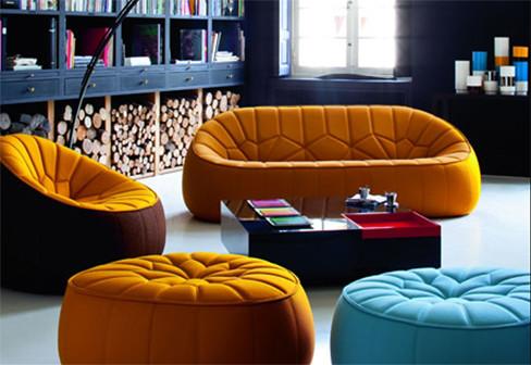 Customizable 3 Seats Ottoman Sofa Set , Sectional Living Room Sofa Set