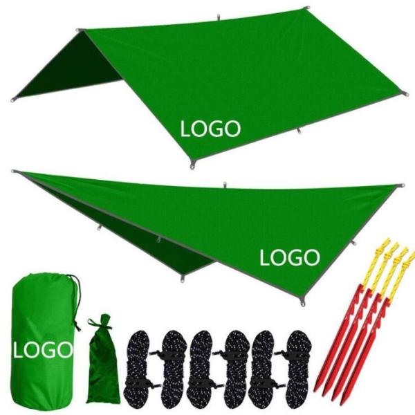 Waterproof Large Camping Rain Fly For Camping 210t Silver Cloth Material