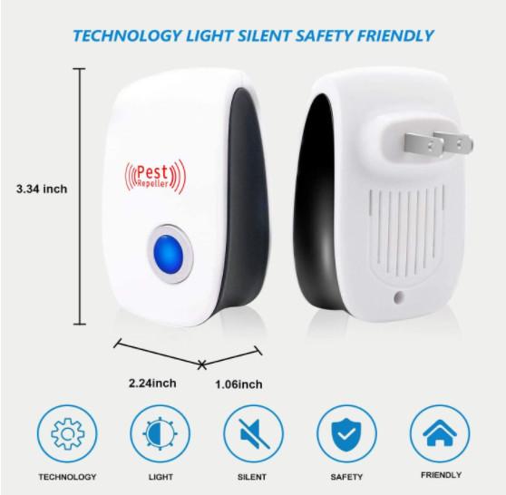 Manufacture Blue Light Electronic smart sensor Ultrasonic mosquito Pest control insect Reject repel pest repeller Indoor