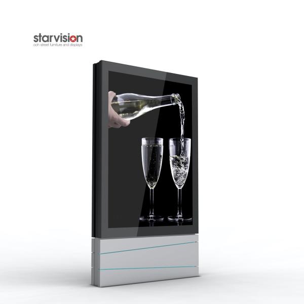55 65 75 86Inch Single Side Outdoor Lcd Advertising Displays 3000nits  For Urban Street