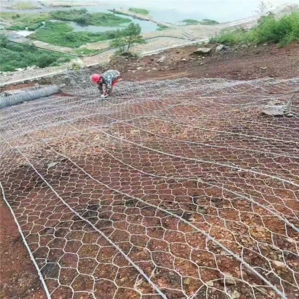 Hot Dipped Galvanized Zn95% Al5% Galfan Coated Heavy-Duty Gabion Mesh Cage for Erosion Control