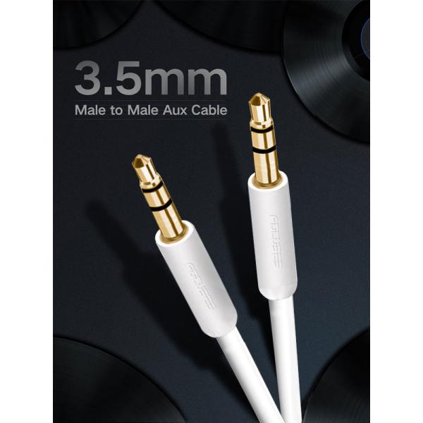 OEM PVC 3.5 Mm Audio Jack To Aux Cable Wire Gold Plated Audio Auxiliary Cord