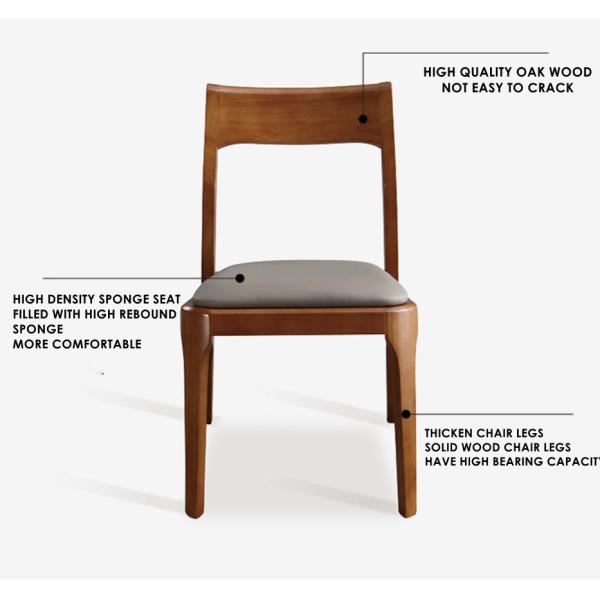 Diseño moderno Moderno nórdico silla de comedor apilada de roble y nuez sillas de comedor de restaurante de madera para muebles para el hogar