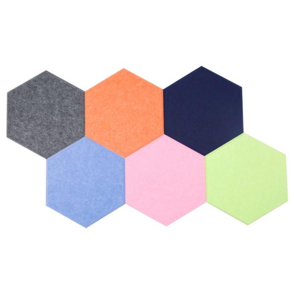 25*30cm Aesthetic PET Hexagon Acoustic Panels For Living Room Decoration