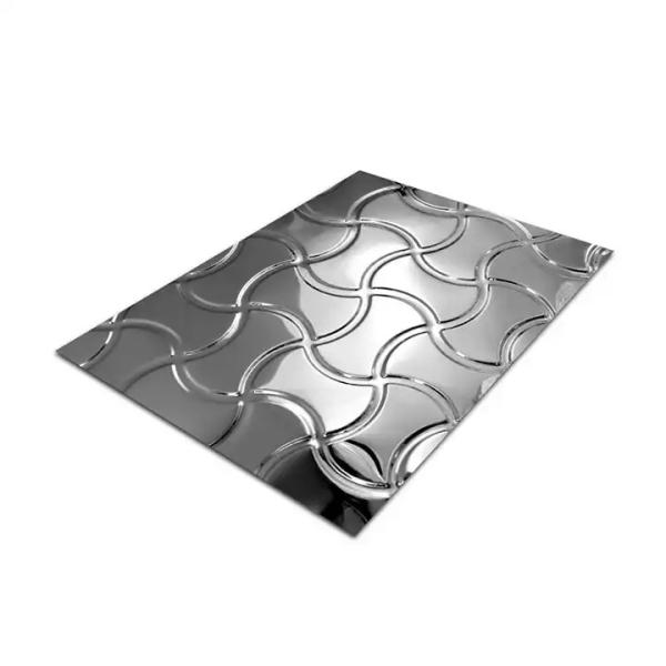 304 3D Hammer Decorative Stainless Steel Sheet Water Ripple 8000mm Length