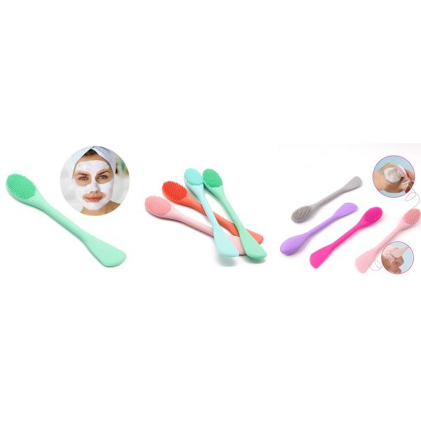 Double-Headed Product Soft Facial Wash Cleanser Silicone Face Mask Brush