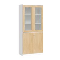 Sistemas de archivos de oficina Archivo vertical de 4 puertas de madera en la escuela