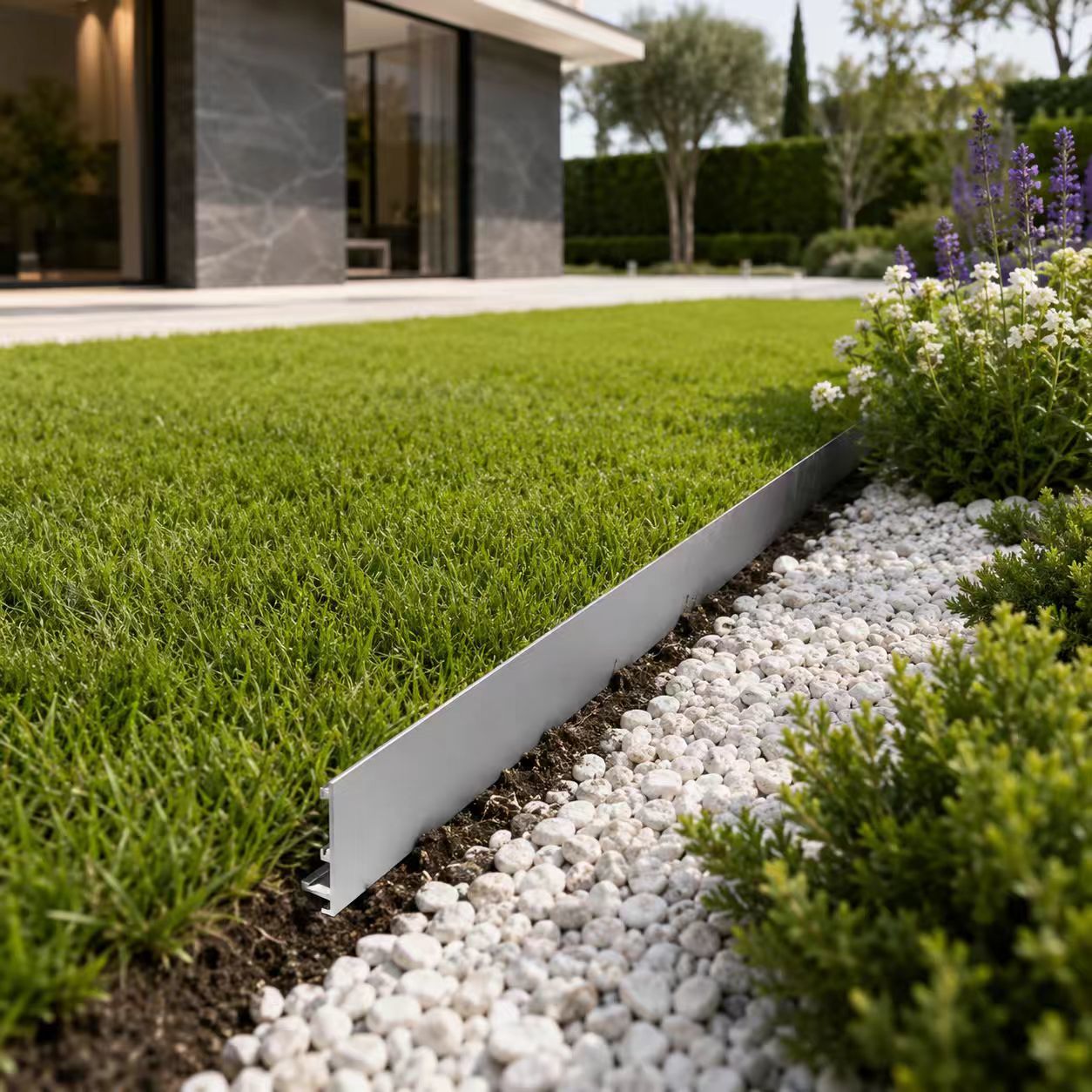 Bendable Aluminum Edging Metal Border For Residential / Commercial Yard