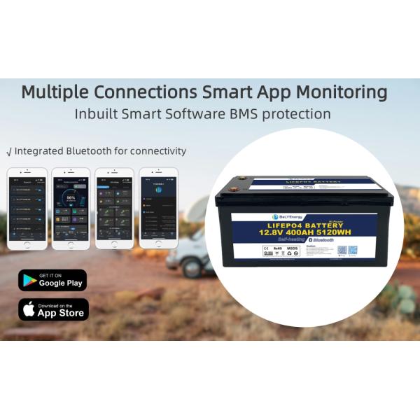 IP65 корпус 12.8В литийный аккумулятор RV 400Ah M8 Терминал низкого саморазряда 3% в месяц