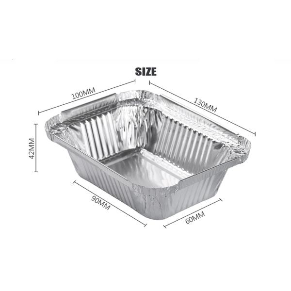 небольшой алюминий 260ml принимает прочь контейнеры печь устранимый поднос еды алюминиевой фольги с крышкой