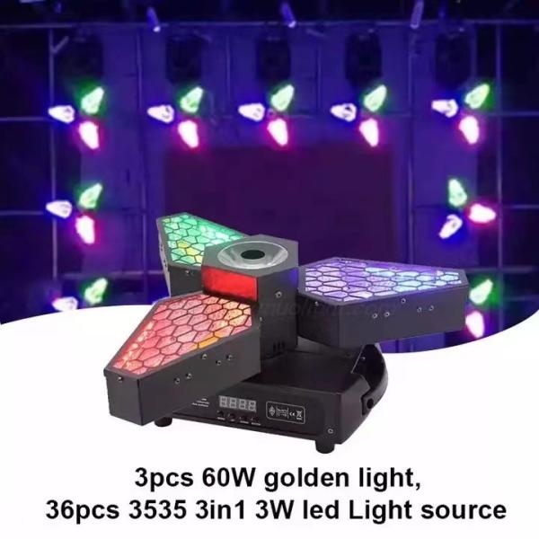 RWGB 3x60w Gold COB 1x40w 4-in-1 Beam Disco Lamp Bar Party Backlight DMX Projector Led Retro Light