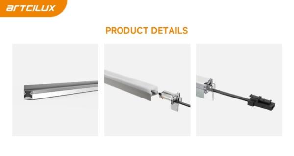A260A Aluminum PC Laminate Light 150-2000x8.5x11mm Ra 90 DC12V 5W/m 2835/168PCS/m MANUAL SWITCH Glass Thickness 5-10mm