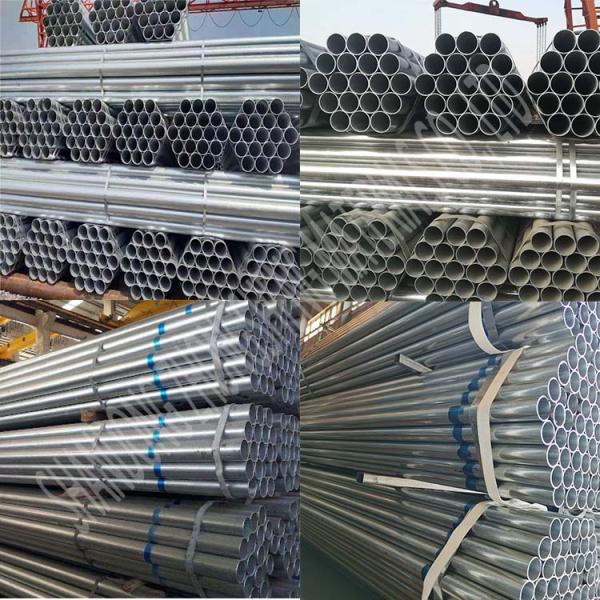 Горяче погруженные Q195 Q345 оцинкованные стальные трубы 5,8 м 6 м 12 м длина круглый/квадратный/четверток