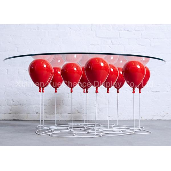 Tabla casera de la situación del globo de la fibra de vidrio del color rojo de los muebles de la fibra de vidrio de la decoración