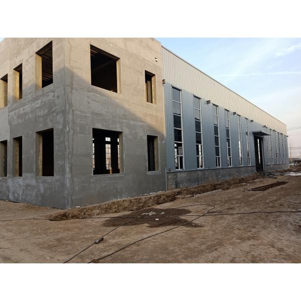 Earthquake Resistant Prefab Steel Warehouse Customize Logo And Slope Roof Buildings