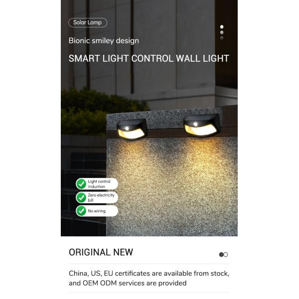 Modern Outdoor Luminaires 2V Solar Powered Wall Light for Porch Outdoor Lighting