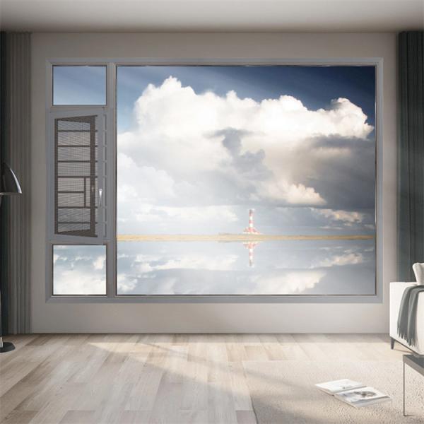 Broken Bridge Aluminum Casement Glass Windows Directly Supply for Soundproof Bedroom