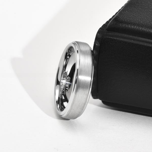 5 mm d'argent/or/noir Carbure de tungstène de base anneau brossé à l'avant-bras Hommes Femmes Fiançailles Promesse alliance