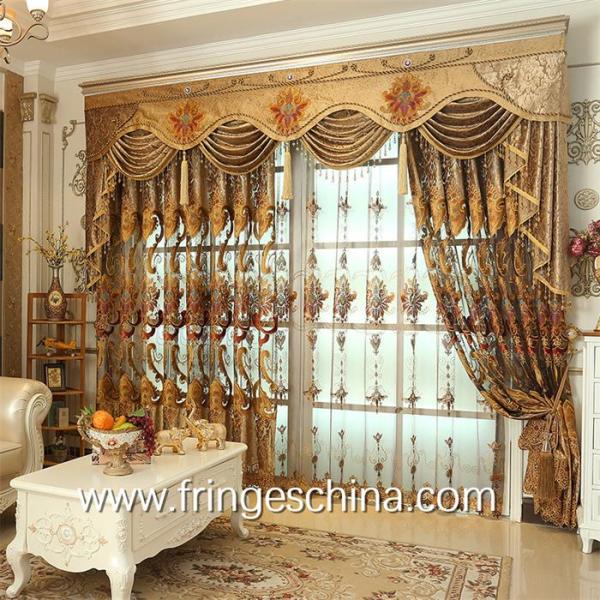 European Style Home Textile Blackout Jacquard Embroidery Window Curtain