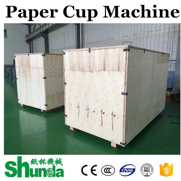 Copo de papel de alta velocidade que faz a ondinha da maquinaria a máquina Sleeving dobro do copo de papel da parede