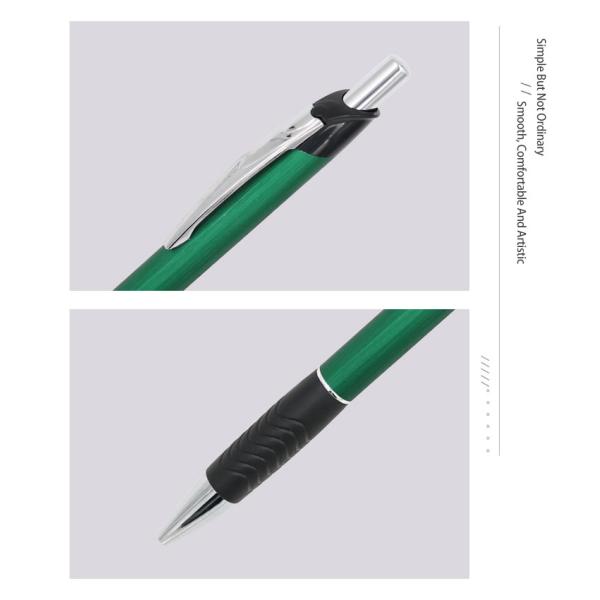 Portable Aluminum Metal Ballpoint Pen Rubber Grip Business Office School Ball Pen