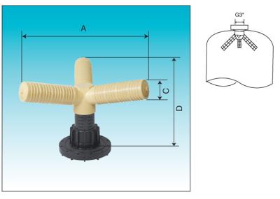 Cubo e lateral para válvulas de controle superiores das laterais da montagem 3 6 flange 3 tubo do montante