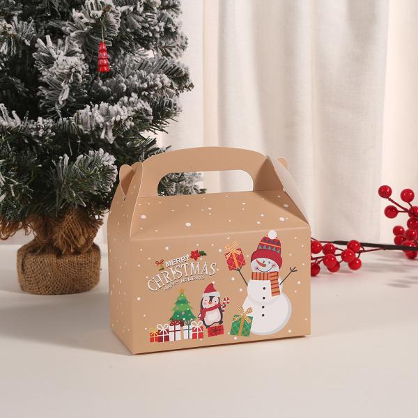 Custom Printed Christmas Gift Box with Twisted Paper Handle