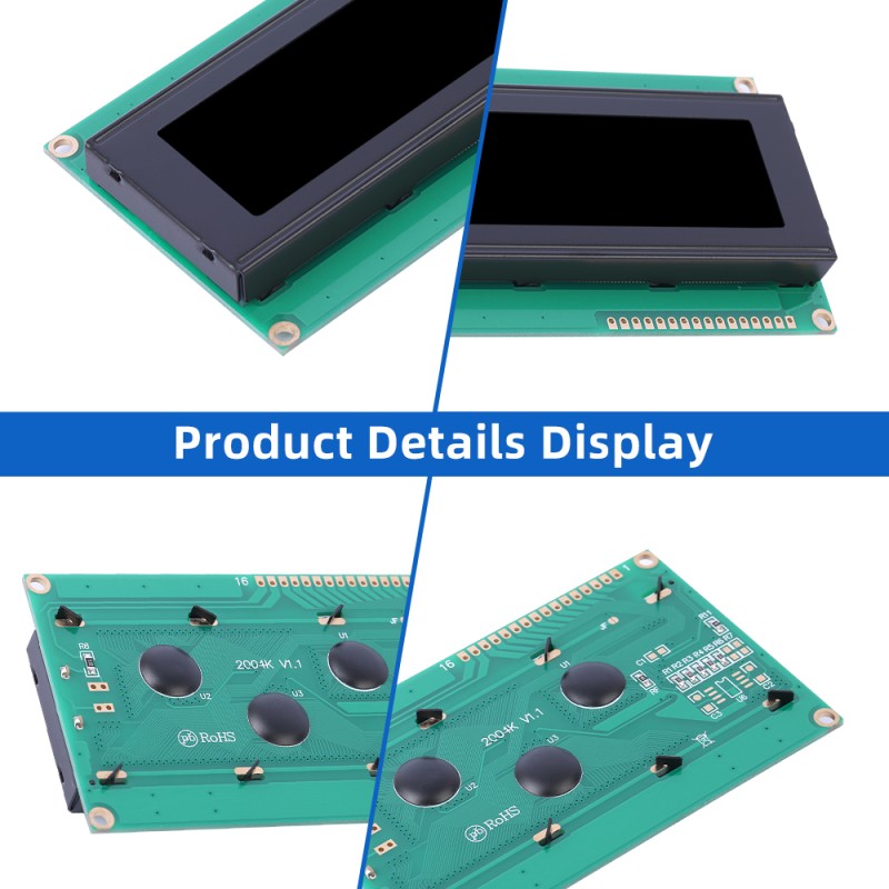 Russian BTN Black Film 2004K Wide Angle Intelligent Electronic LCD Module Character Display Screen