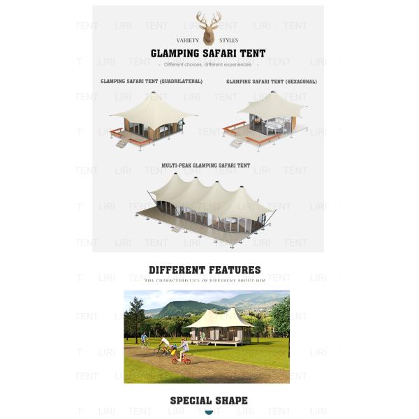 Multi Peaky Tourist Hotel Tensile Membrane Structure Tents For Events