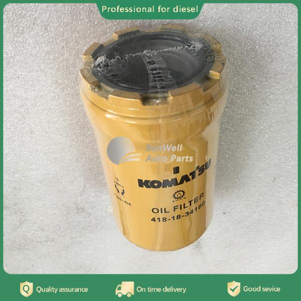 Factory supply Diesel engine Oil filter 418-18-34160 for WA150 WA200 WA250 WA320 Wheel Loader accessories