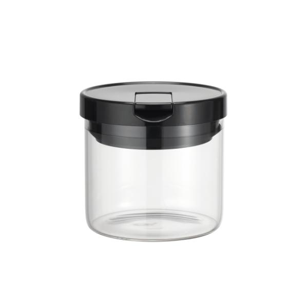 Custom Logo Clear Glass Canisters Glass Food Storage Jars With Easy Open PP Lid