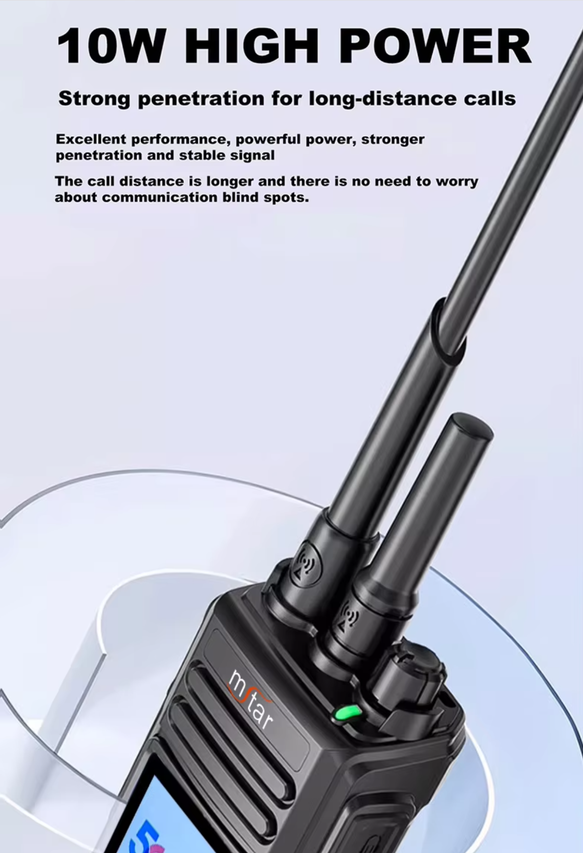 Mstar M100 Plus License Free Walkie Talkie UHF Frequency Long Range Handheld Two Way Radio