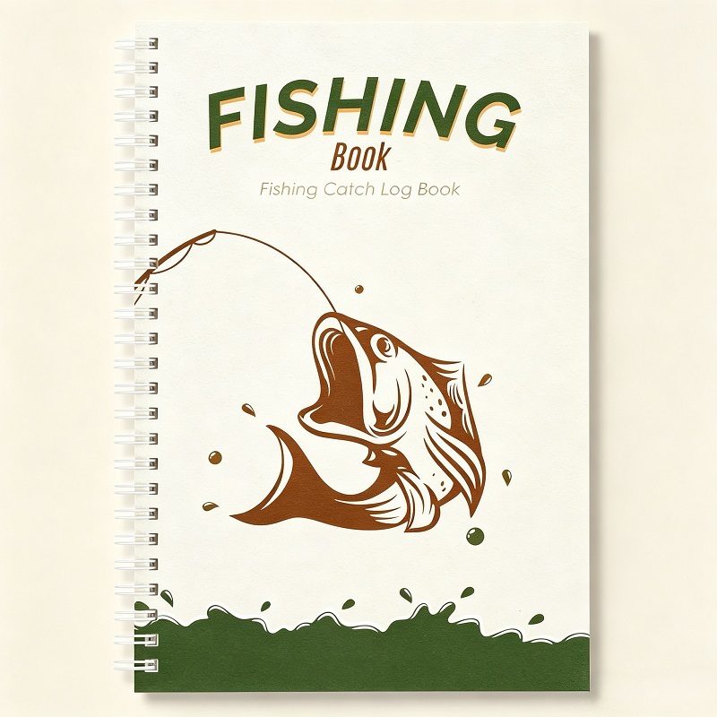 Fishing Catch Log Book With Durable Stone Paper Pages And Wire-O Binding