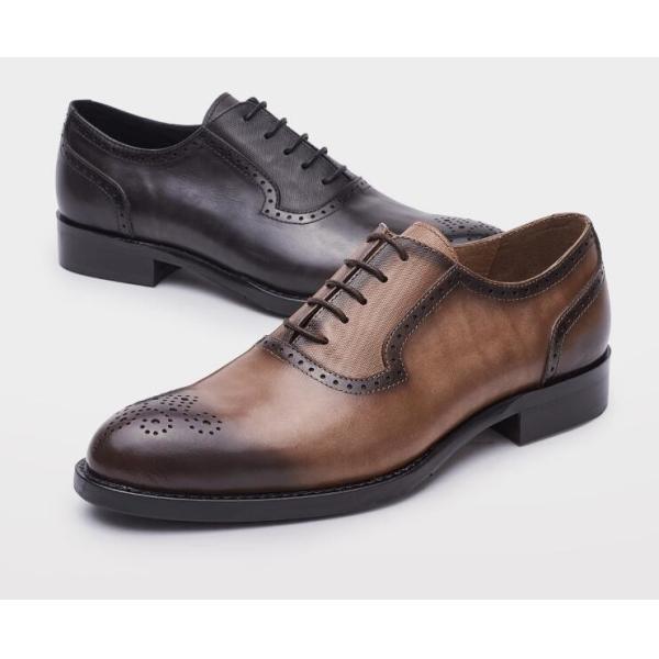 Clásico de PU hombres zapatos de vestir formal estilo Oxford zapatos hechos a mano a medida para el negocio