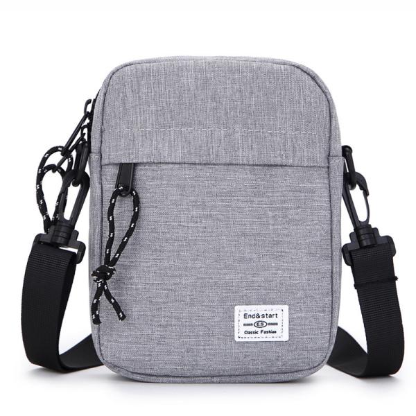 Fashion Men's Small Shoulder Bags Black Handbag Travel Wallet Mini Crossbody Bag Passport Clip Mobile Purse Strap Neck Pouch