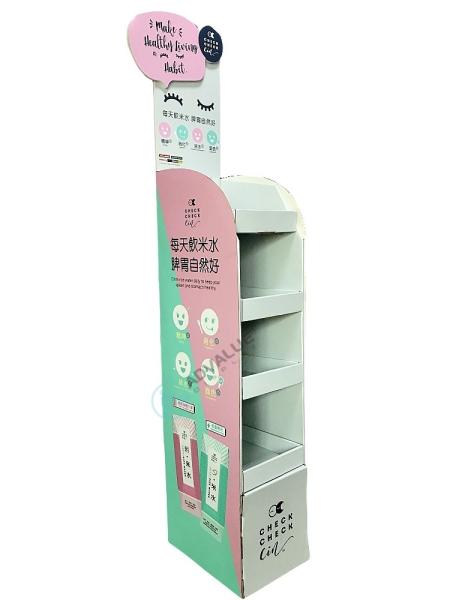 Flat / Folding Cardboard Floor Displays Custom For promote Production
