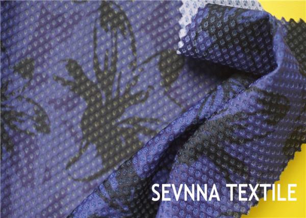Semi Dull Textured Recycled Nylon Fabric Activewear Textiles With Jacquard Stripes
