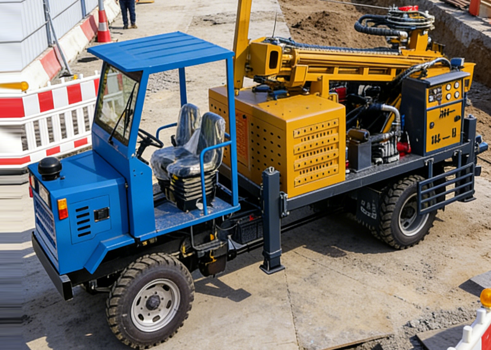 Compact 4WD Tire Drilling Rig Ideal For Rural Remote Area Drilling