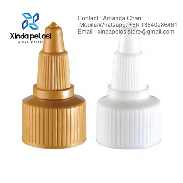 Preço de fábrica personalizado Botela de plástico Torcer Top Cap Cosmético Pipefish Cap para venda