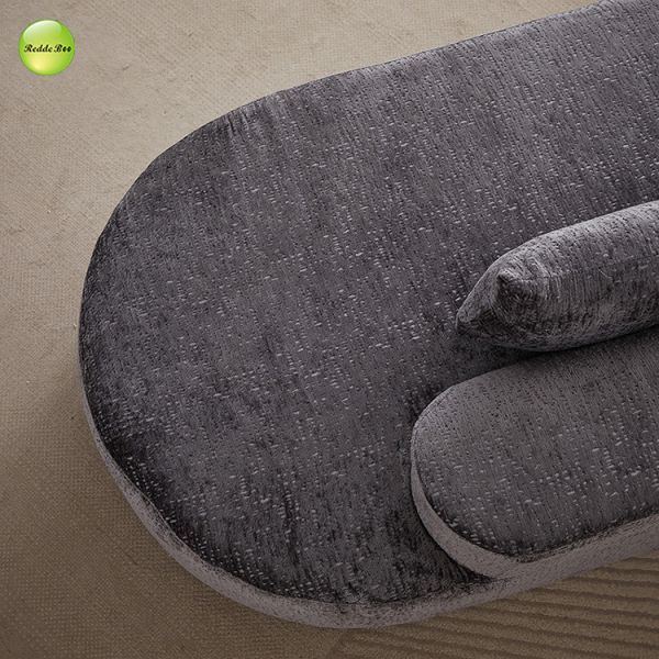 Curved Microfiber Chenille Compressed Sofa And Loveseat Vacuum Packed