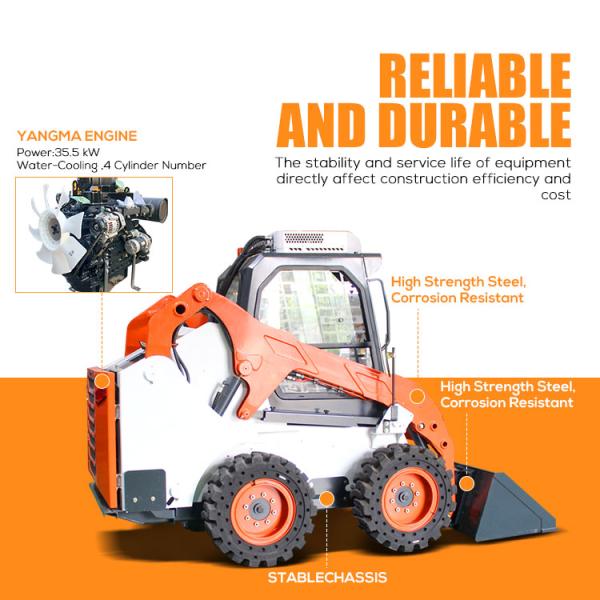 Free Shipping Mini Skid Steer Loader EPA/EURO 5 diesel Mini Skid Steer Loaders Mini Wheel Loader