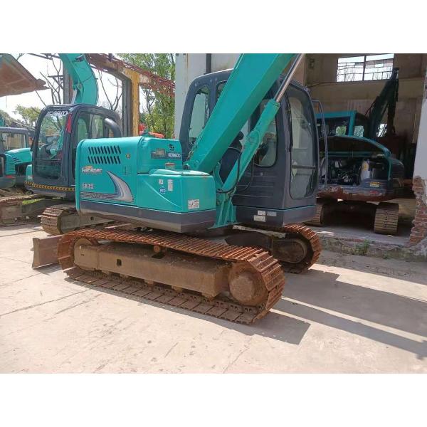 Low Hour Used Kobelco Excavator ISUZU Engine 75 Operating Weight 0.4m Bucket Capacity