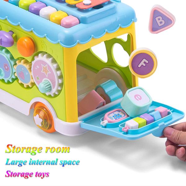 Children's Xylophone Toy Bus with Music and Educational Functions Age Range 0-24 Months