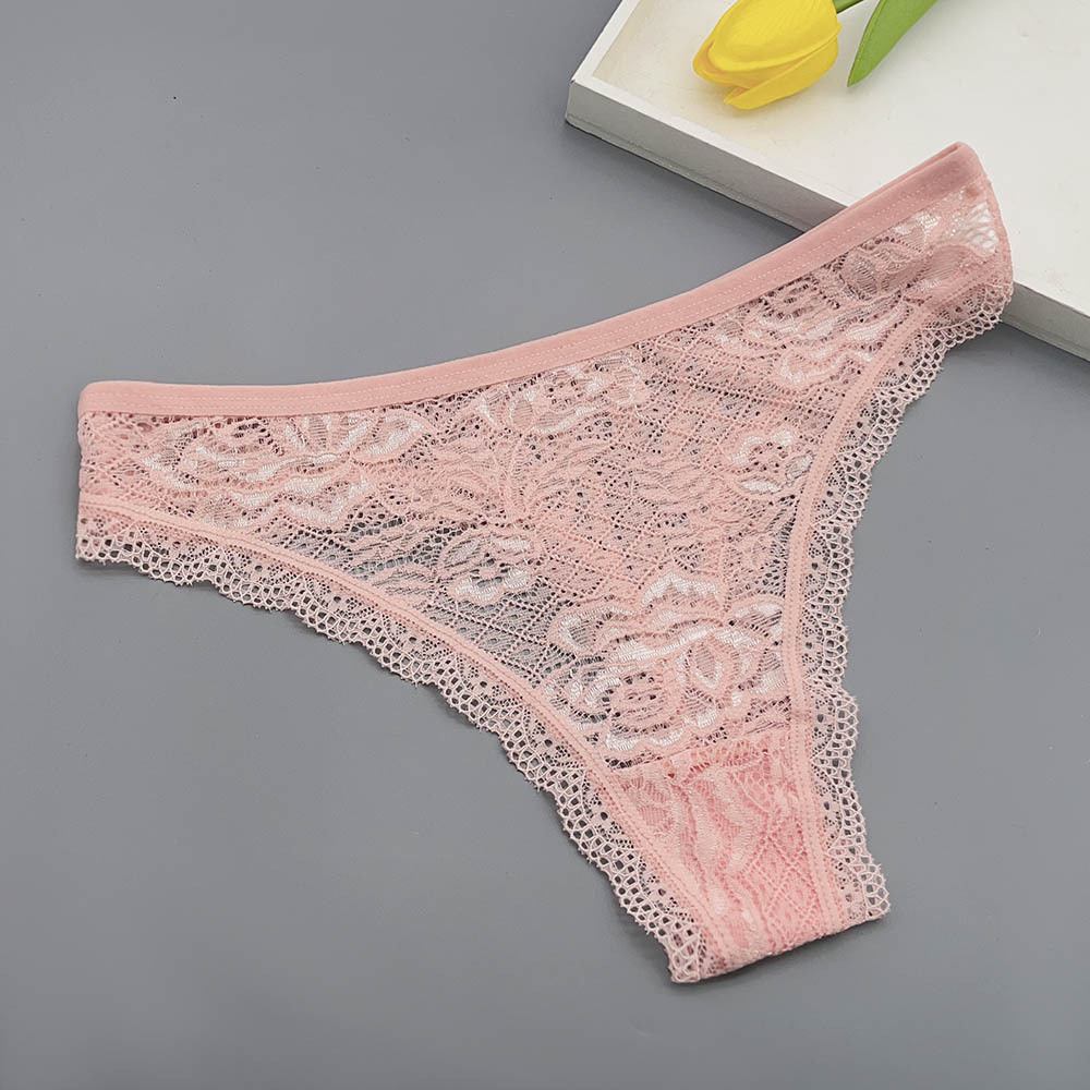 Best Selling Thongs for Women Wholesale 12PCS/Pack Lace Sexy Thongs Panties Mix All Colors Evenly in One Pack Women Thongs