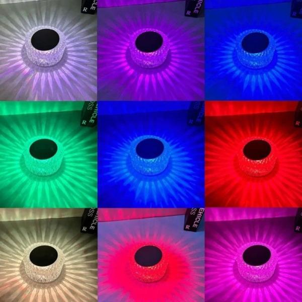 SJD 04 Small Crystal Bedside Lamps RGB Dimming Night Light For Home Bar