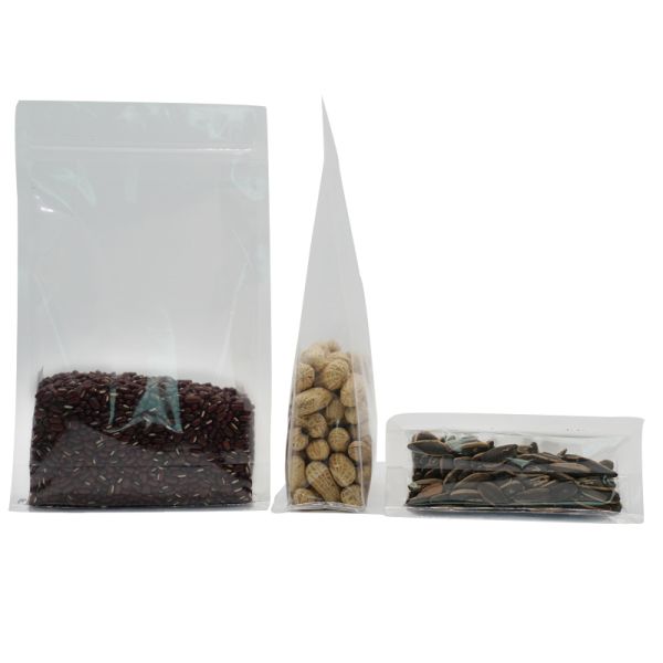 Retort Pouch Transparent Snack Packaging Bag Customized Color Ziplock Stand Up Pouch Die Cut Eight Sided Sealing Food Bag