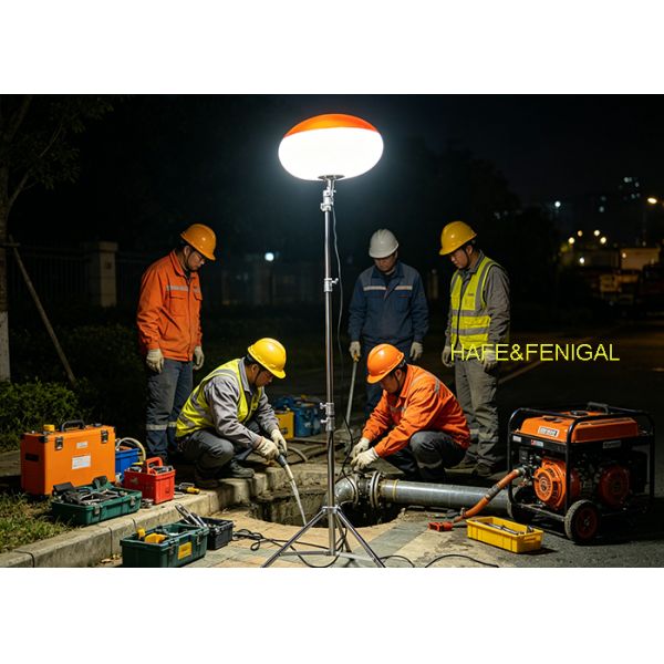 Silent Operation Battery-Powered LED Balloon Light with 24V/48V DC Input for Mobile Field Service