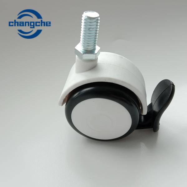 Heavy Duty Retractable PU Caster Wheel For Hospital Bed Trolley