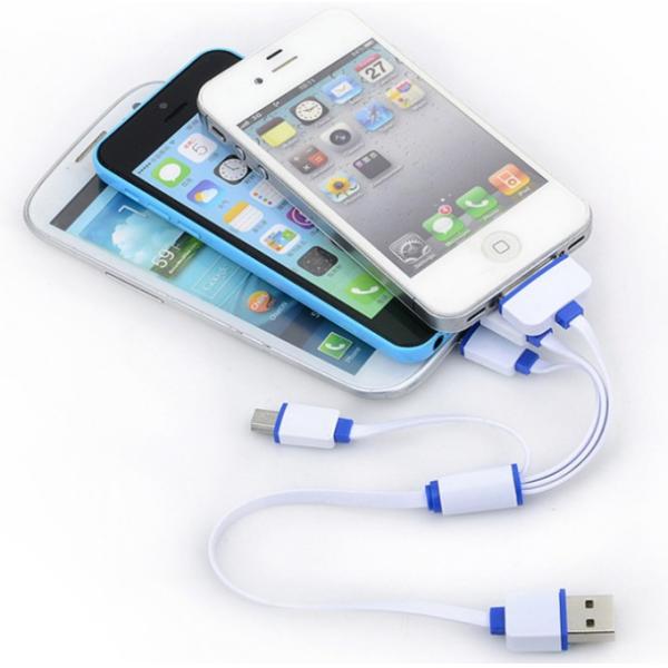4 Head multi charging usb cable for Iphone / Samsung / Andriod