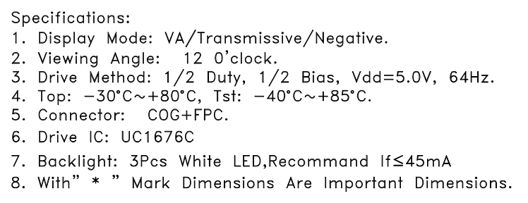 Factory Direct VA Automotive LCD Round COG Display TN Segment Octagon Segment Code Screen